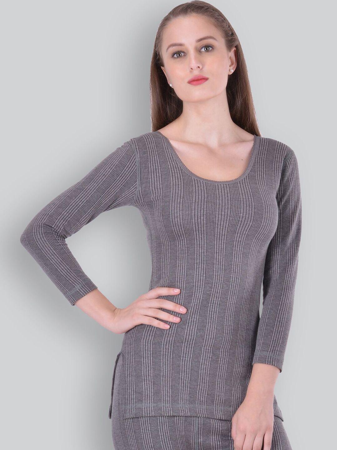 inferno striped cotton thermal tops