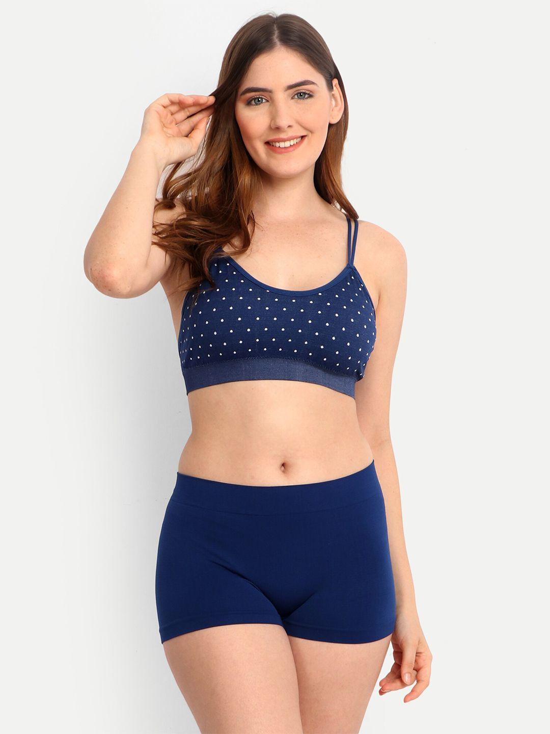 infinium polka dots printed non wired lightly padded full coverage everyday bra