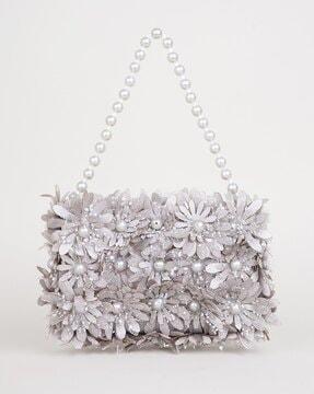 inflorescence embellished mini shoulder bag