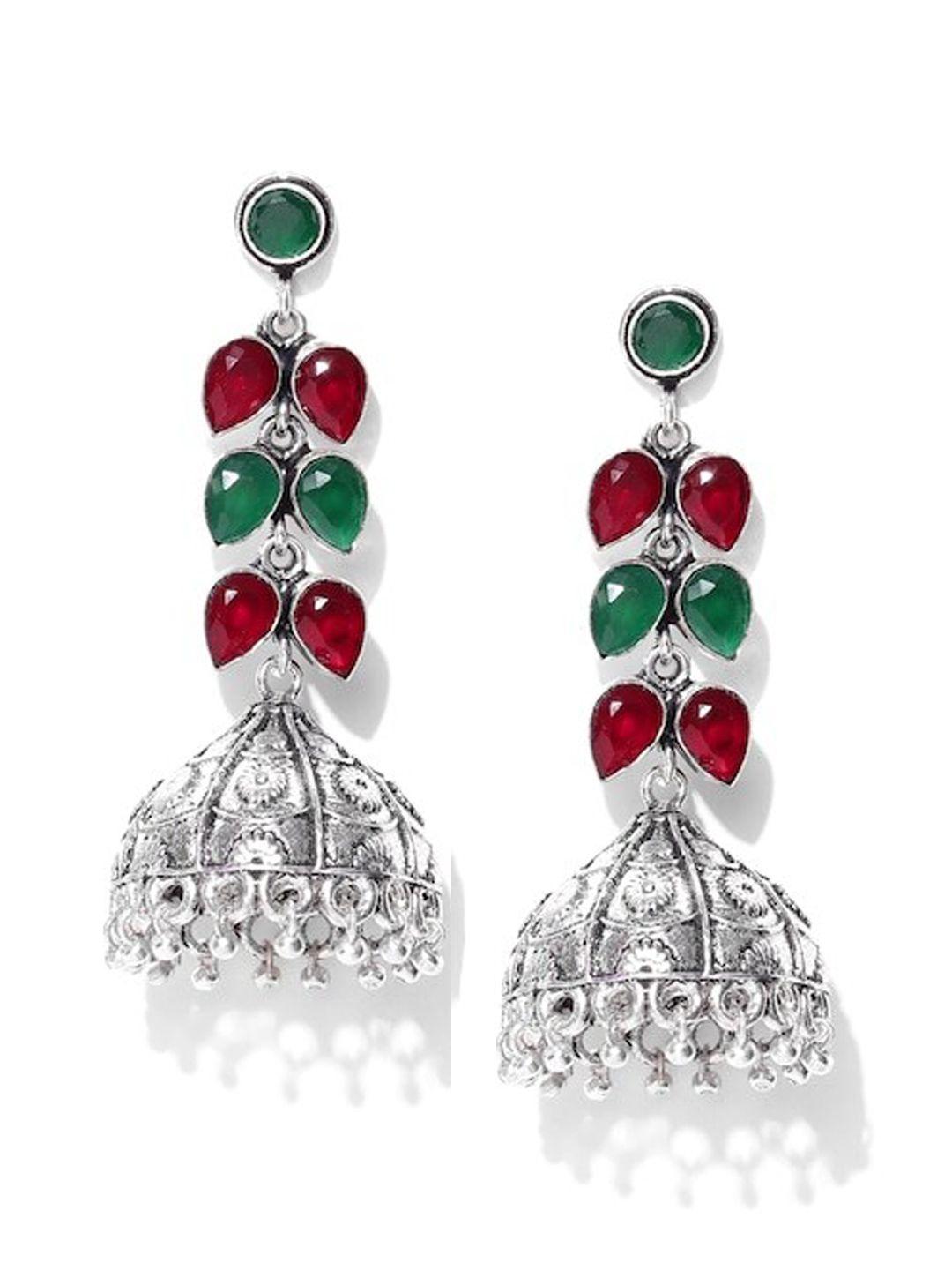 infuzze silver-plated jhumkas