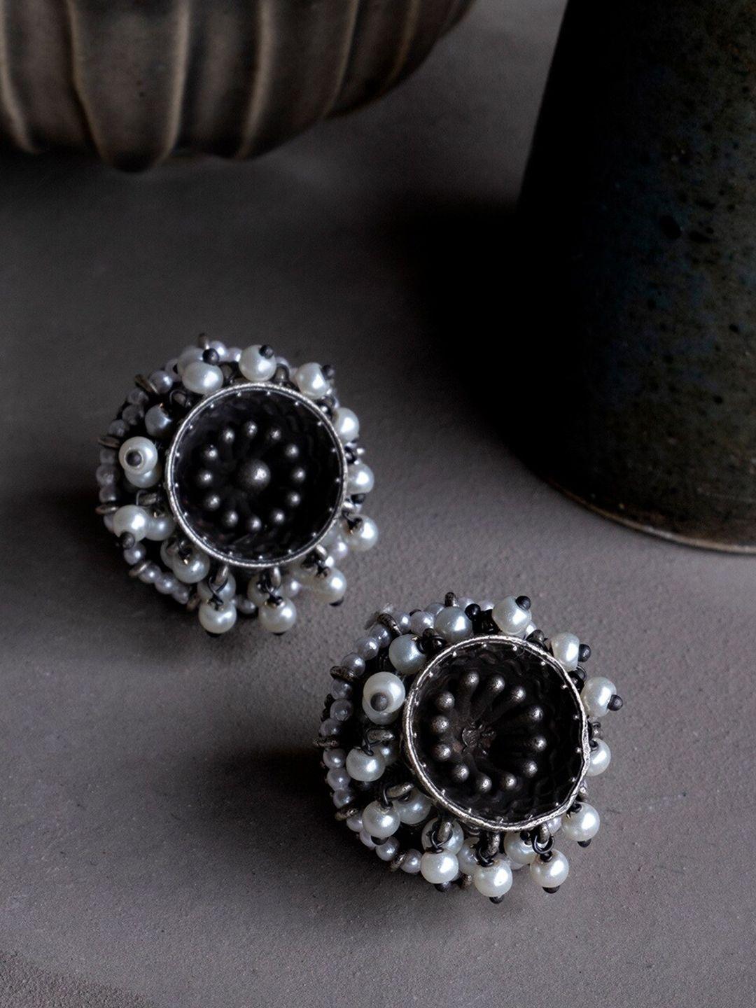 infuzze silver plated studs earrings