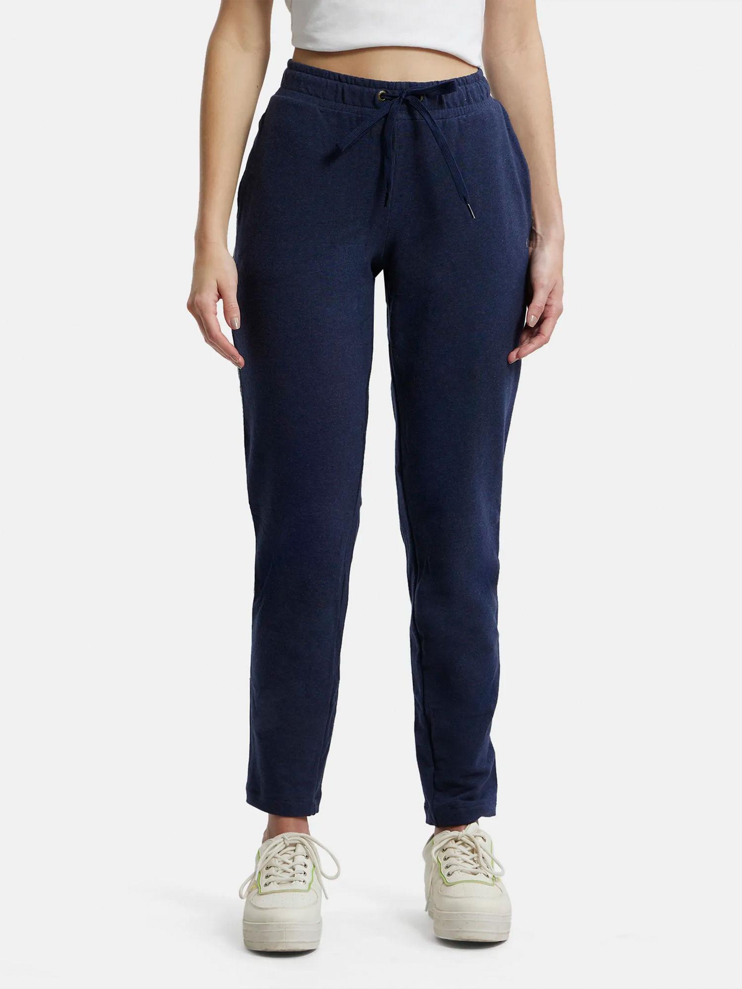 ink blue melange track pant - style number- aw60