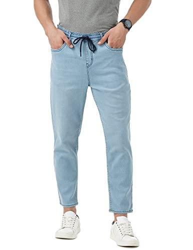 inkd men's stretchable jogger jeans (sky why, 36)