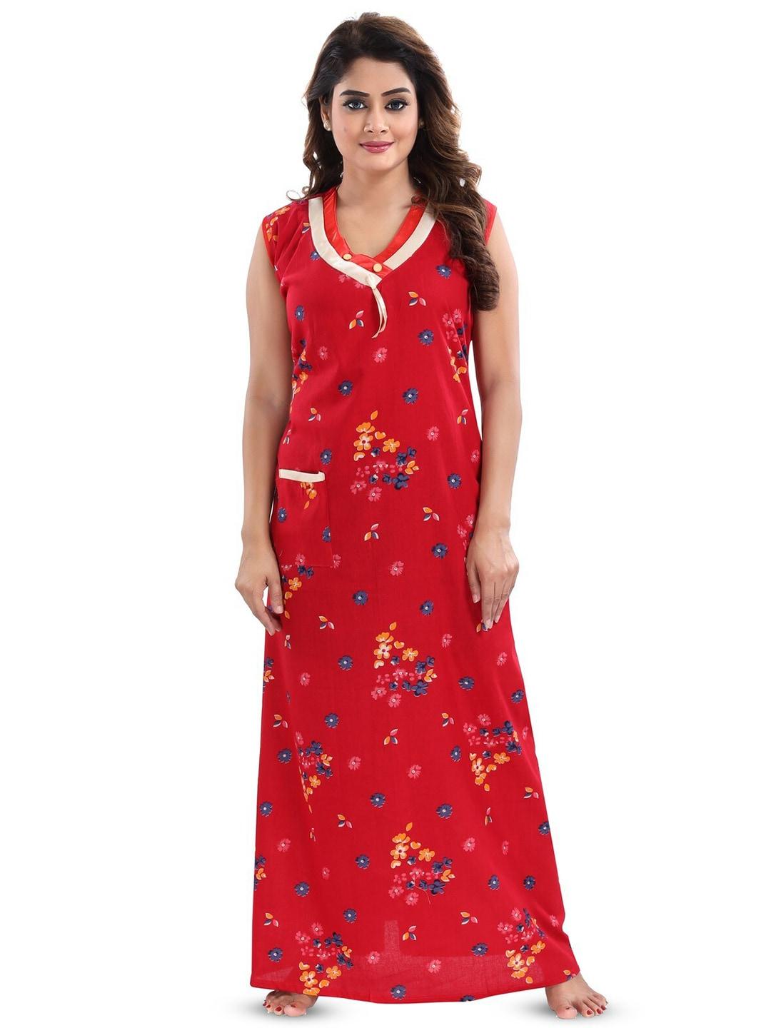 inner beats floral printed maxi nightdress
