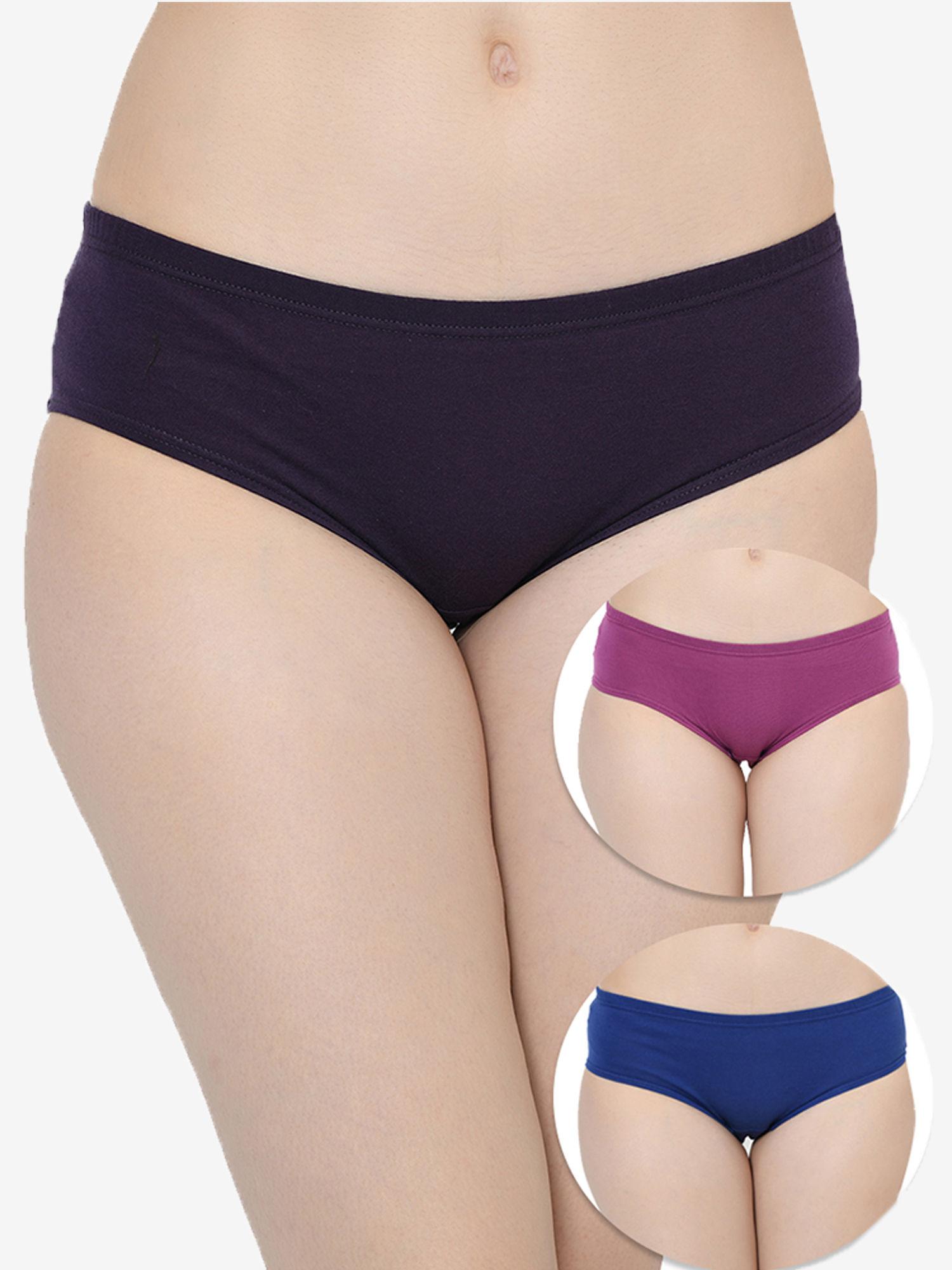 inner elastic panty- pack of 3 - multi-color