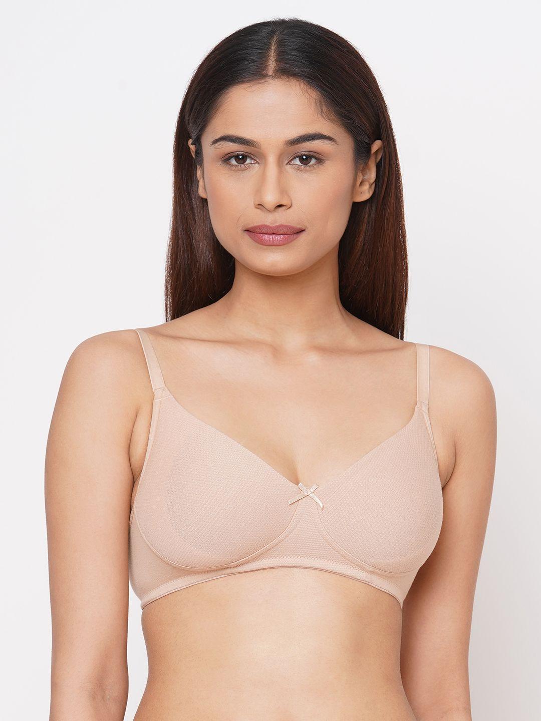 inner sense beige self design organic cotton antimicrobial sustainable seamless everyday bra isb084