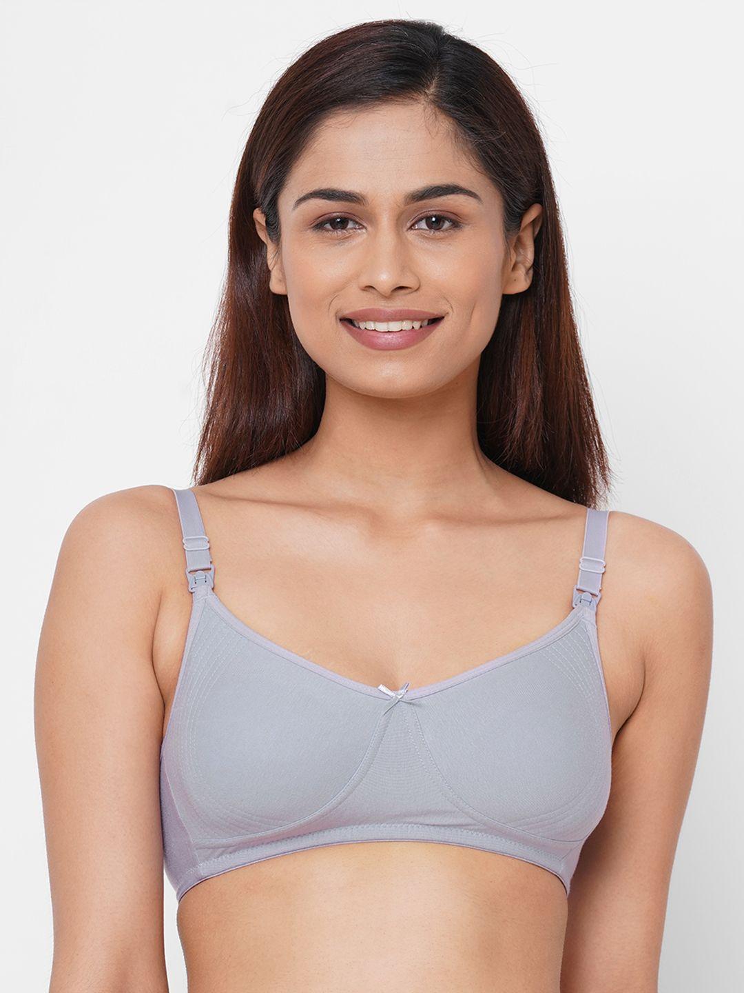 inner sense lavender organic cotton antimicrobial sustainable soft feeding bra imb005d