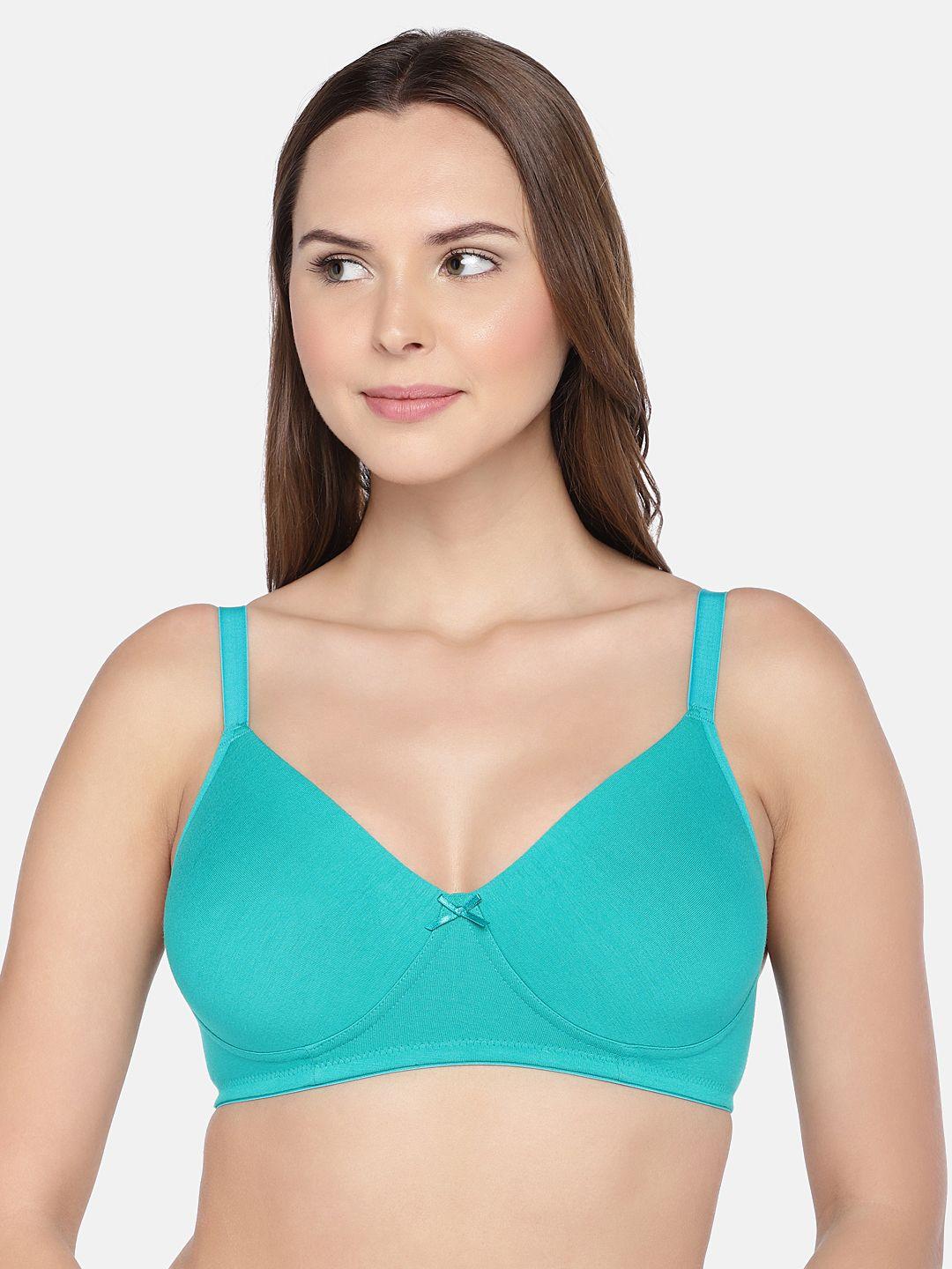 inner sense organic cotton antimicrobial seamless sustainable everyday bra (peacock green) isb084