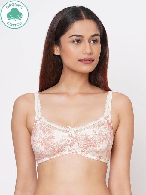 inner sense pink & off white non wired non padded beginners bra