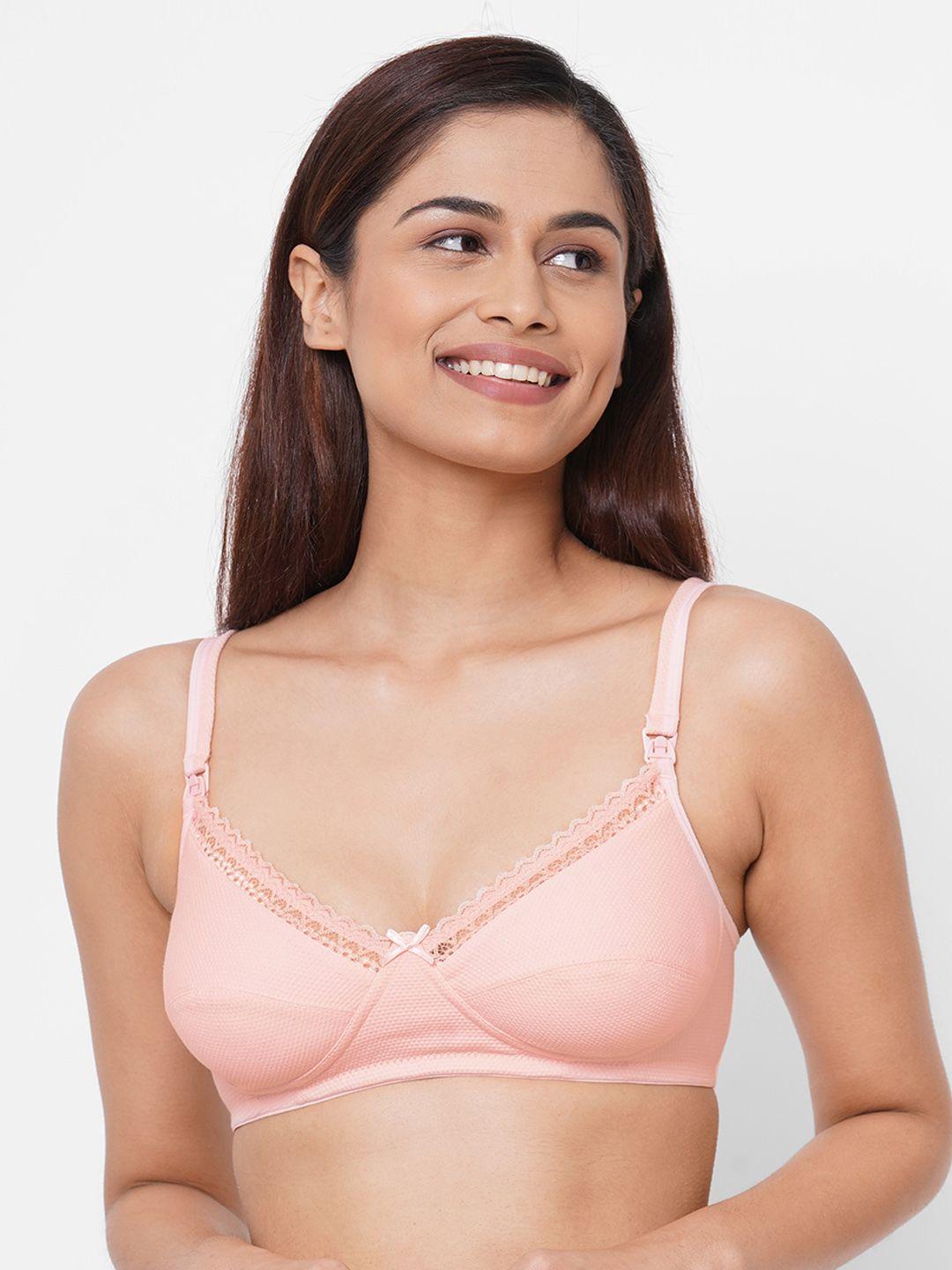 inner sense pink organic cotton antimicrobial non-wired non padded nursing sustainable bra imb002c