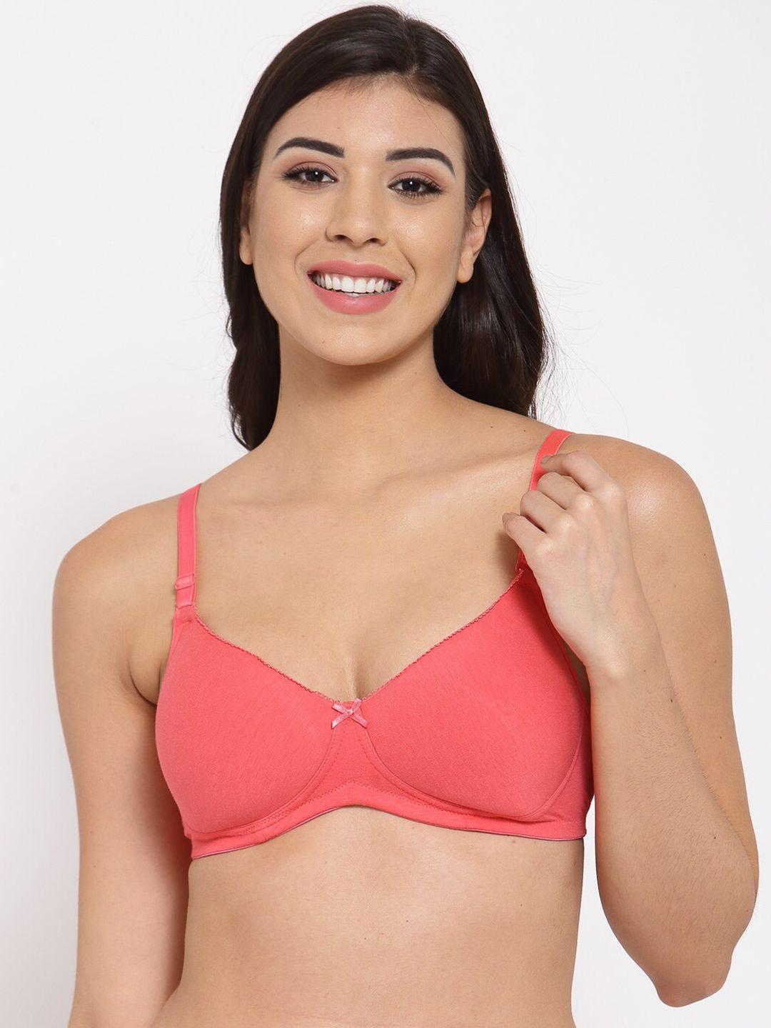 inner sense pink t-shirt bra full coverage lightly padded sustainable