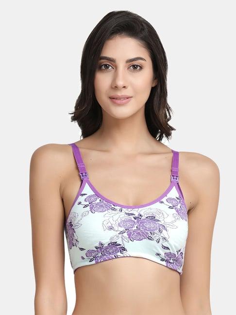 inner sense purple non wired non padded nursing bra