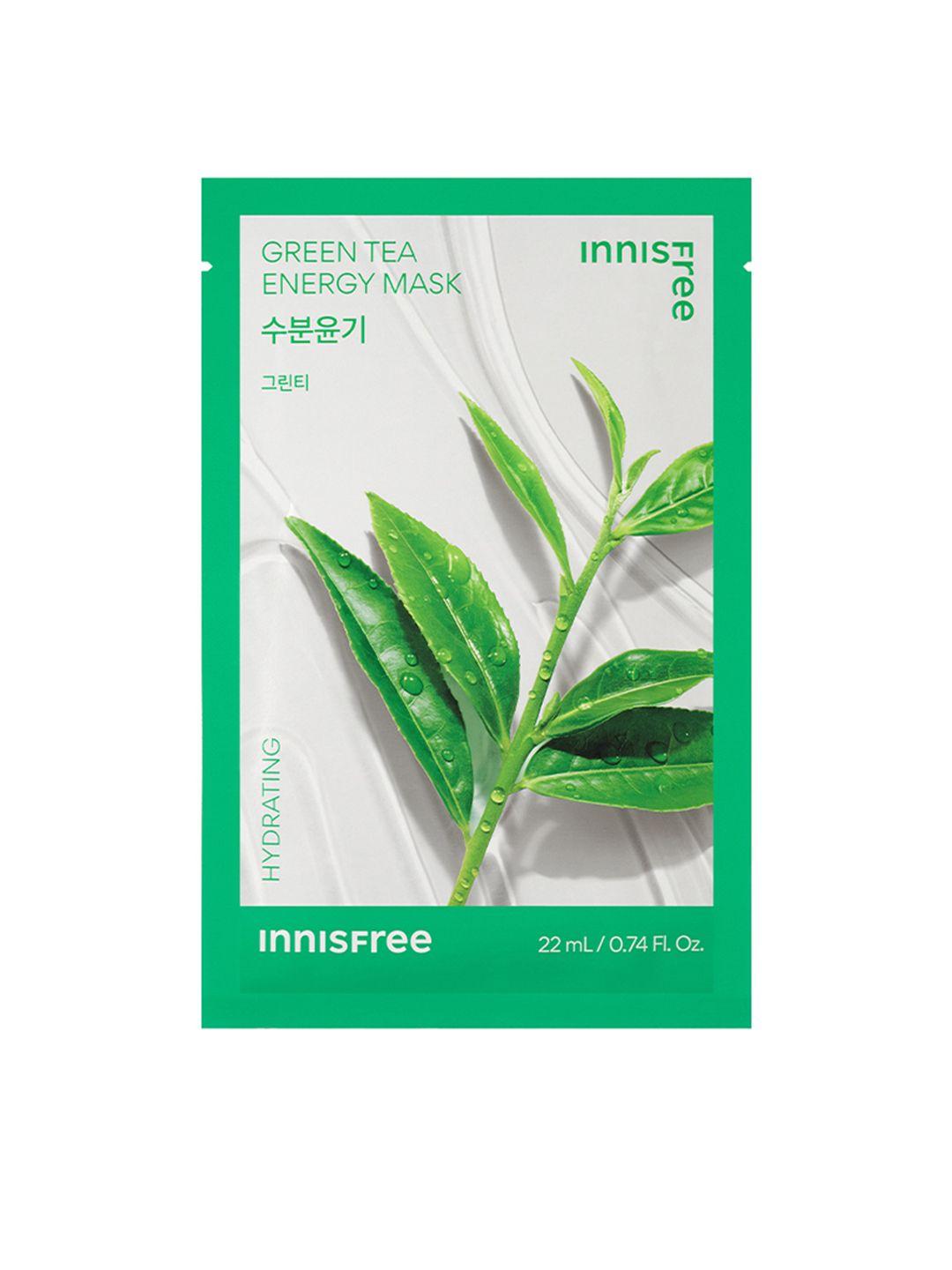 innisfree hydrating green tea squeeze energy sheet mask - 22 ml
