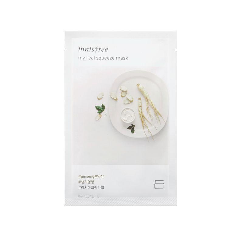 innisfree my real squeeze sheet mask - ginseng