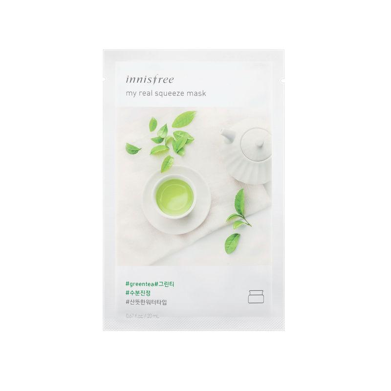 innisfree my real squeeze sheet mask - green tea