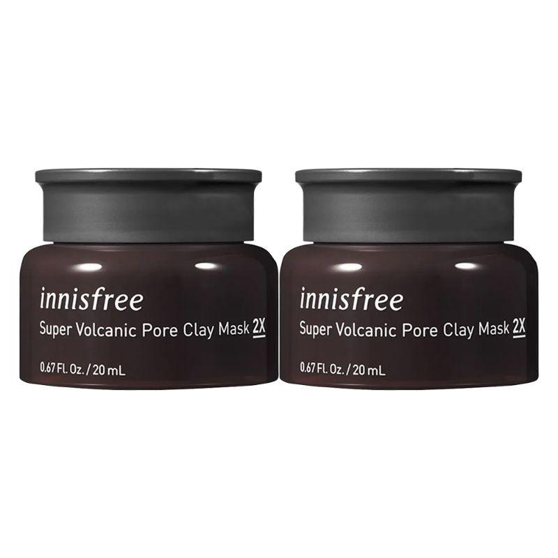 innisfree super volcanic pore clay mask 2x mini - pack of 2