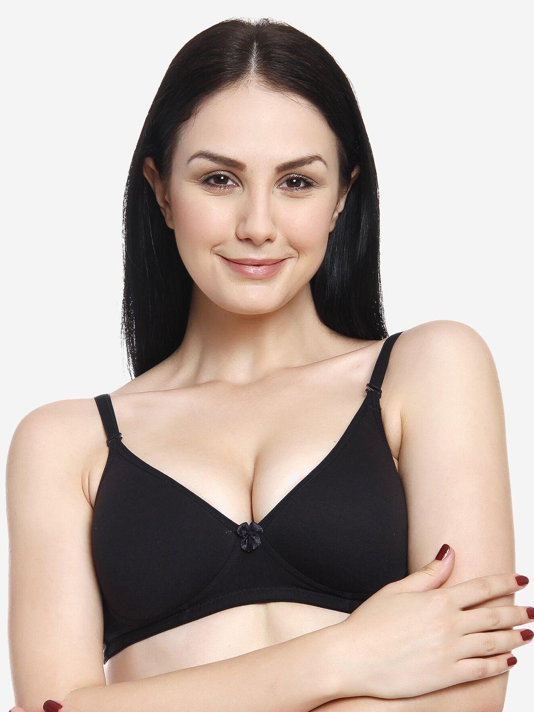 innocence black heavily padded non wired bra