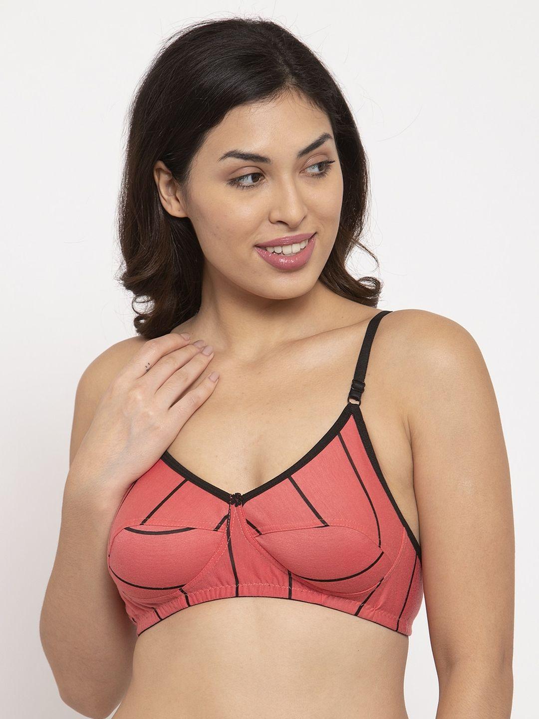 innocence coral printed non-wired non padded everyday bra bbaplin90120