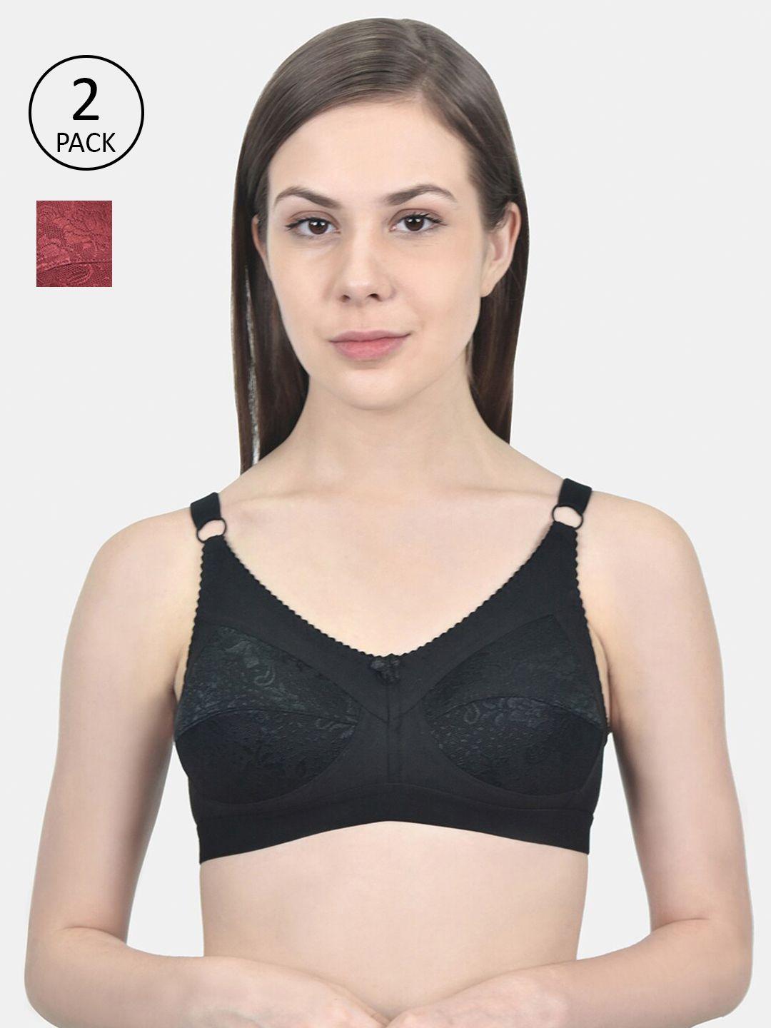 innocence pack of 2 cotton non-padded wirefree bra