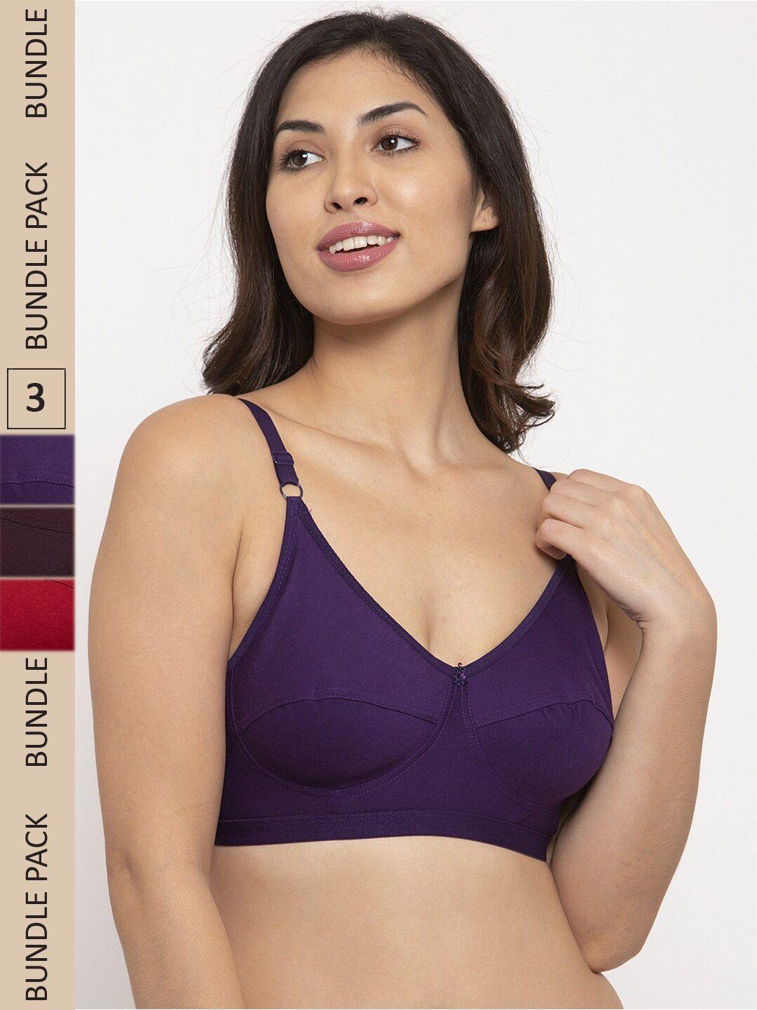 innocence pack of 3 non padded non wired bra