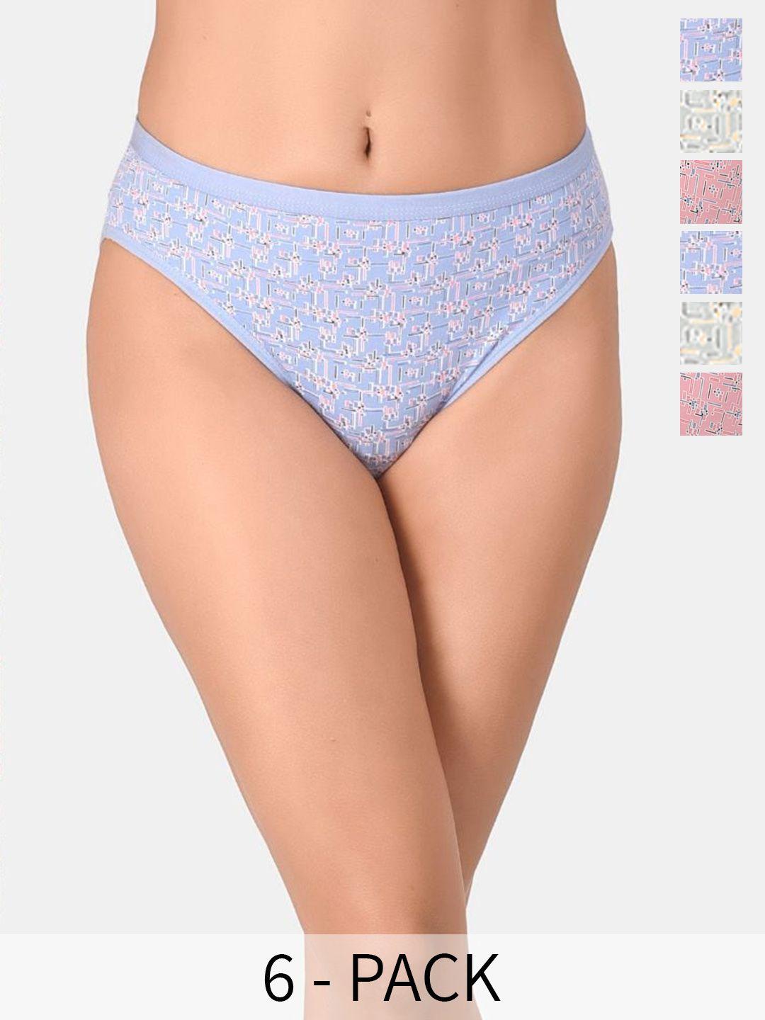 innocence pack of 6 micro ditsy printed hipster briefs
