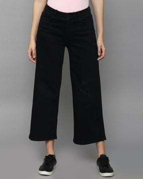 insert pocket flat-front pants