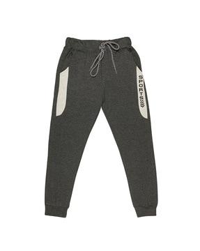 insert pockets joggers with waist tie-up