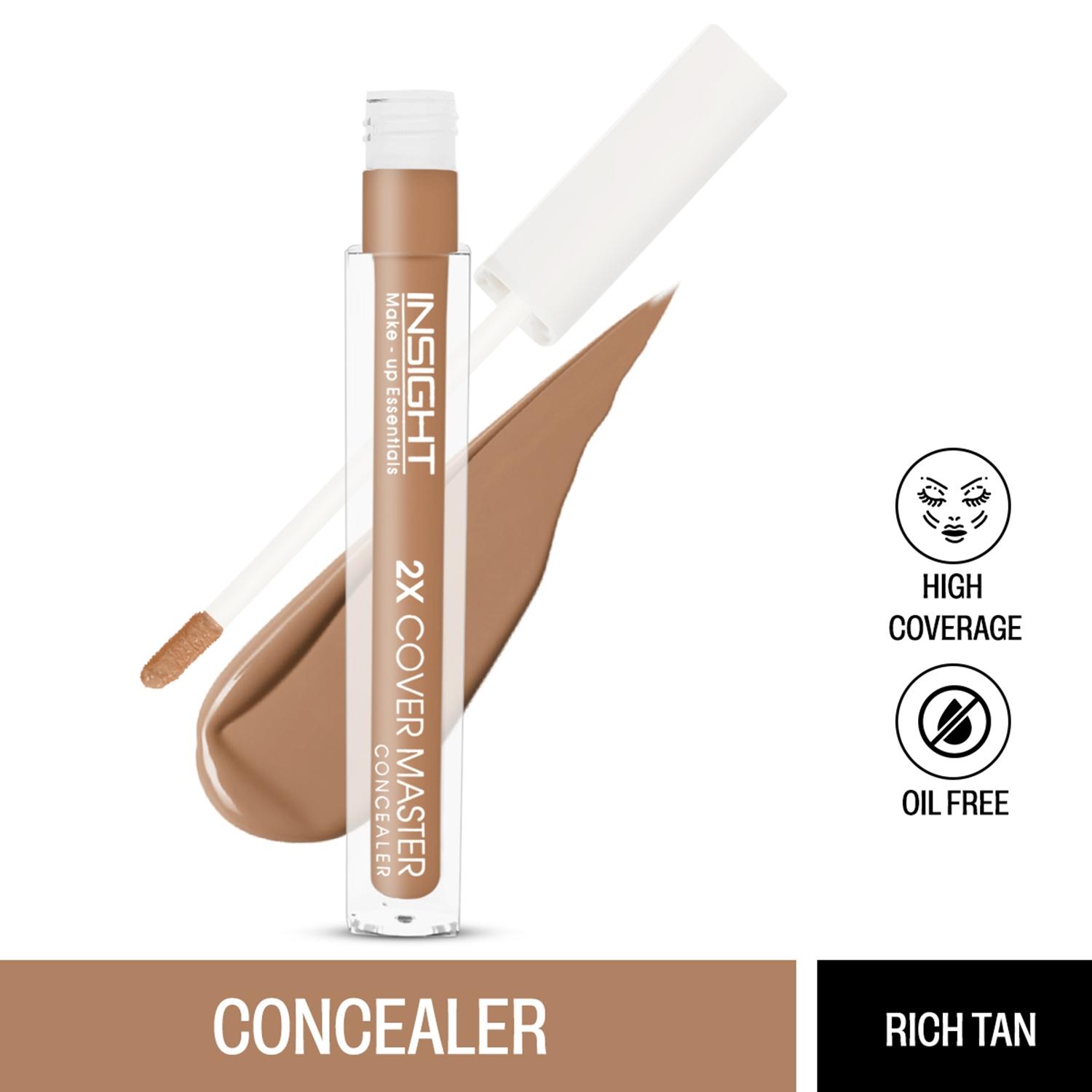 insight cosmetics 2x cover master concealer - rich tan (6ml)