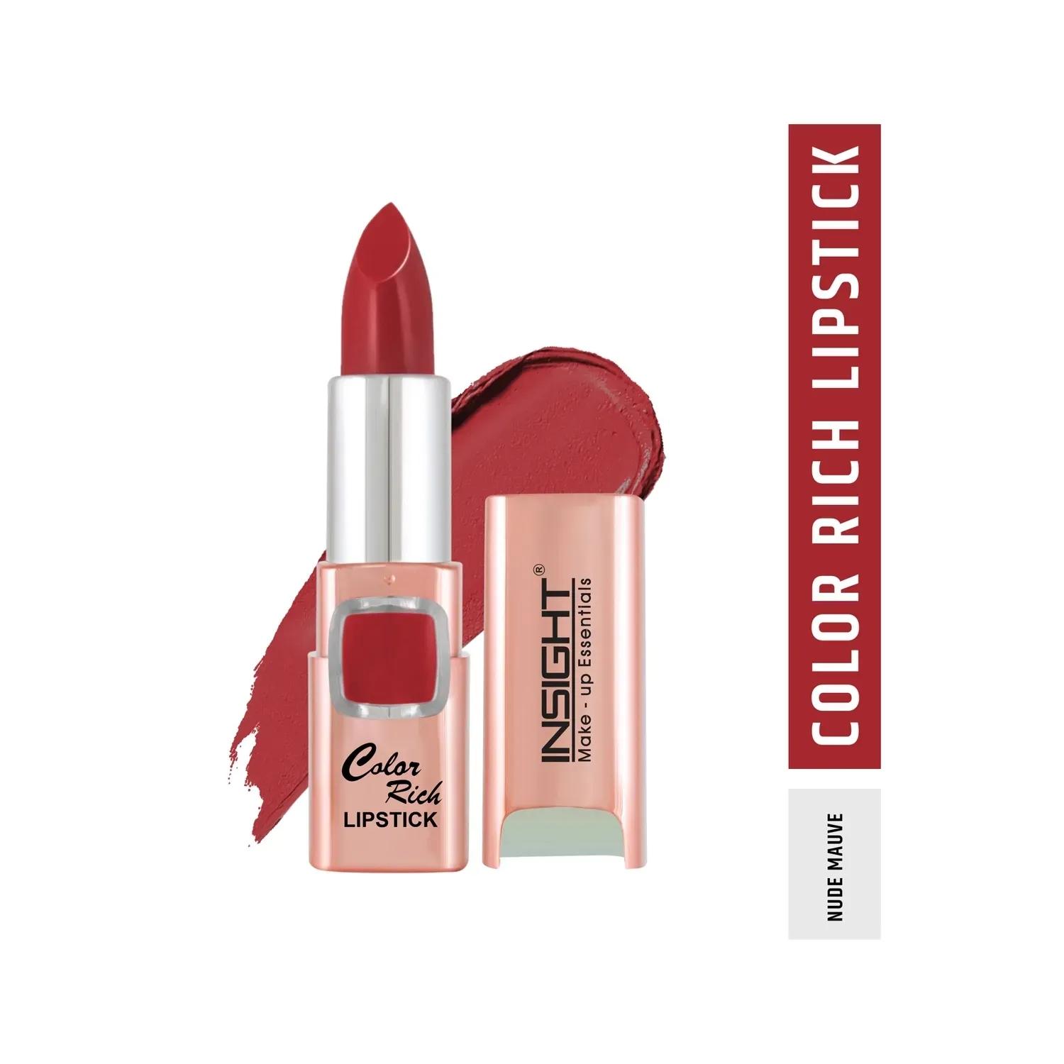 insight cosmetics color rich lipstick - nude mauve (4.2g)