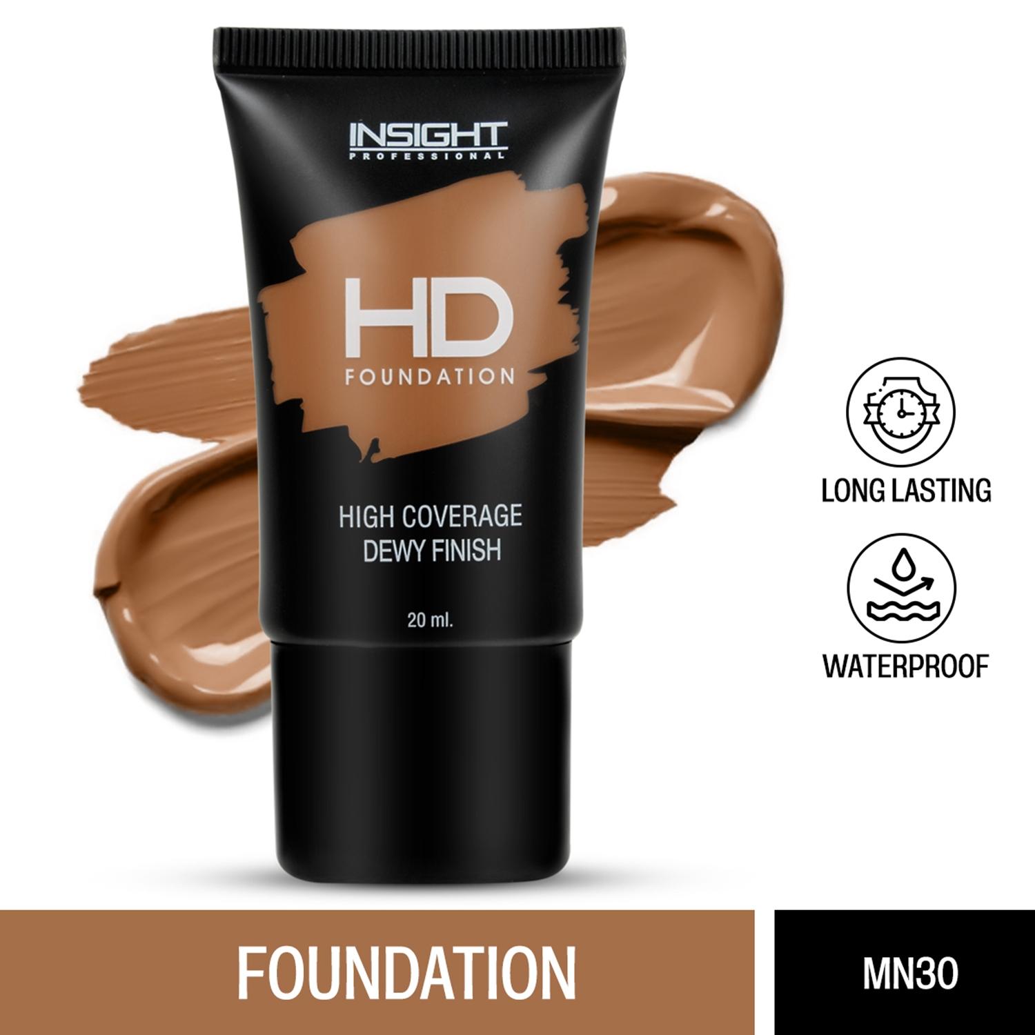 insight cosmetics dewy finish hd foundation - mn 30 (20ml)