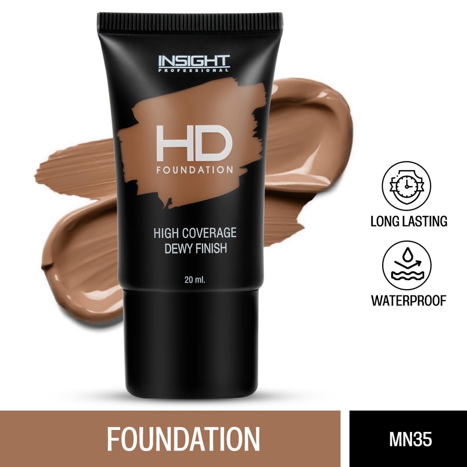 insight cosmetics dewy finish hd foundation - mn 35 (20ml)