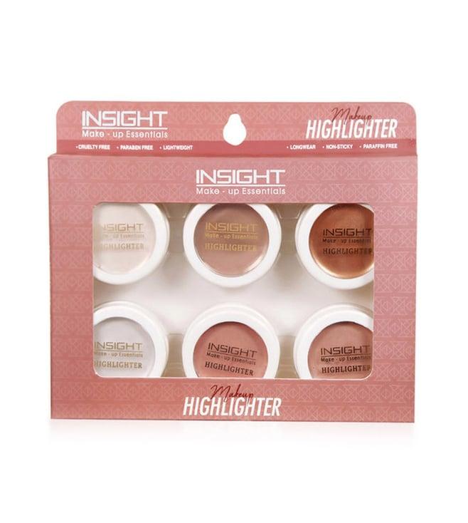 insight cosmetics glitter makeup highlighter pallate h01 - 3.5 gm (pack of 6)