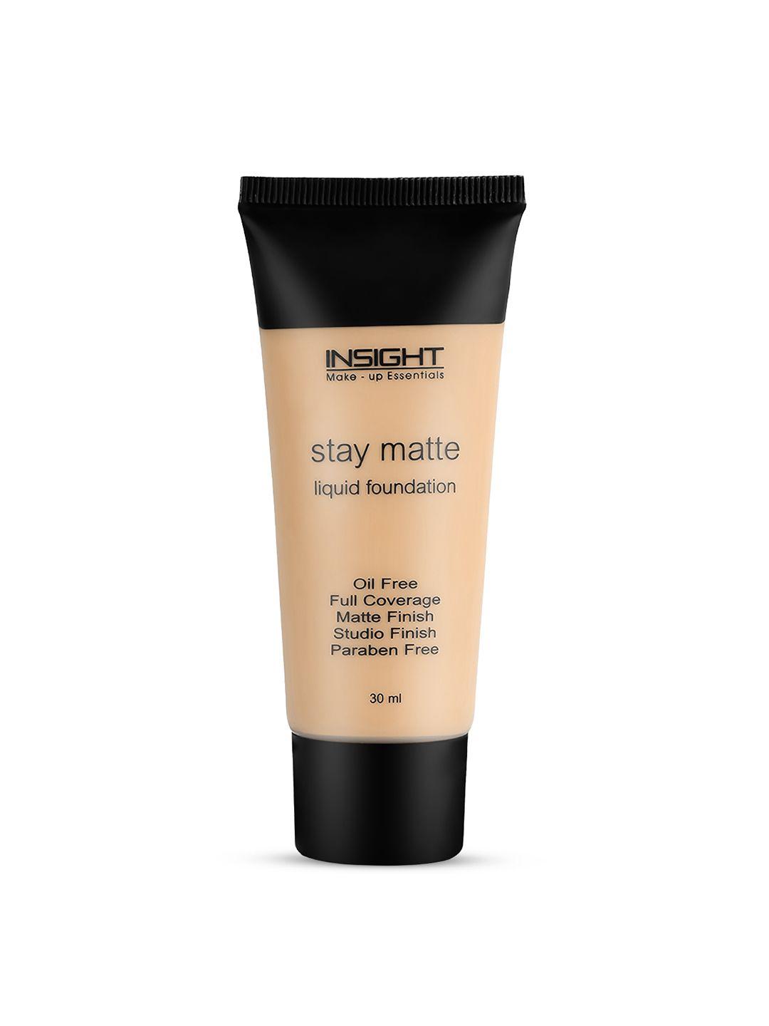 insight cosmetics stay matte oil free studio finish liquid foundation 30ml - nude beige