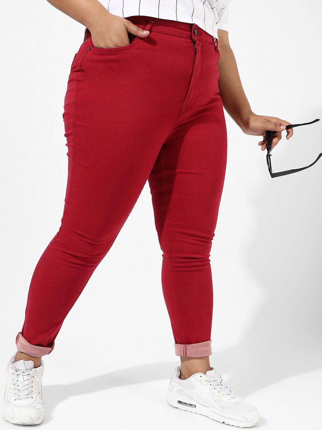 instafab plus plus size women mid-rise jean skinny fit stretchable jeans