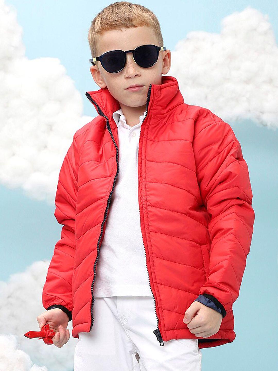 instafab boys mock collar windcheater puffer jacket