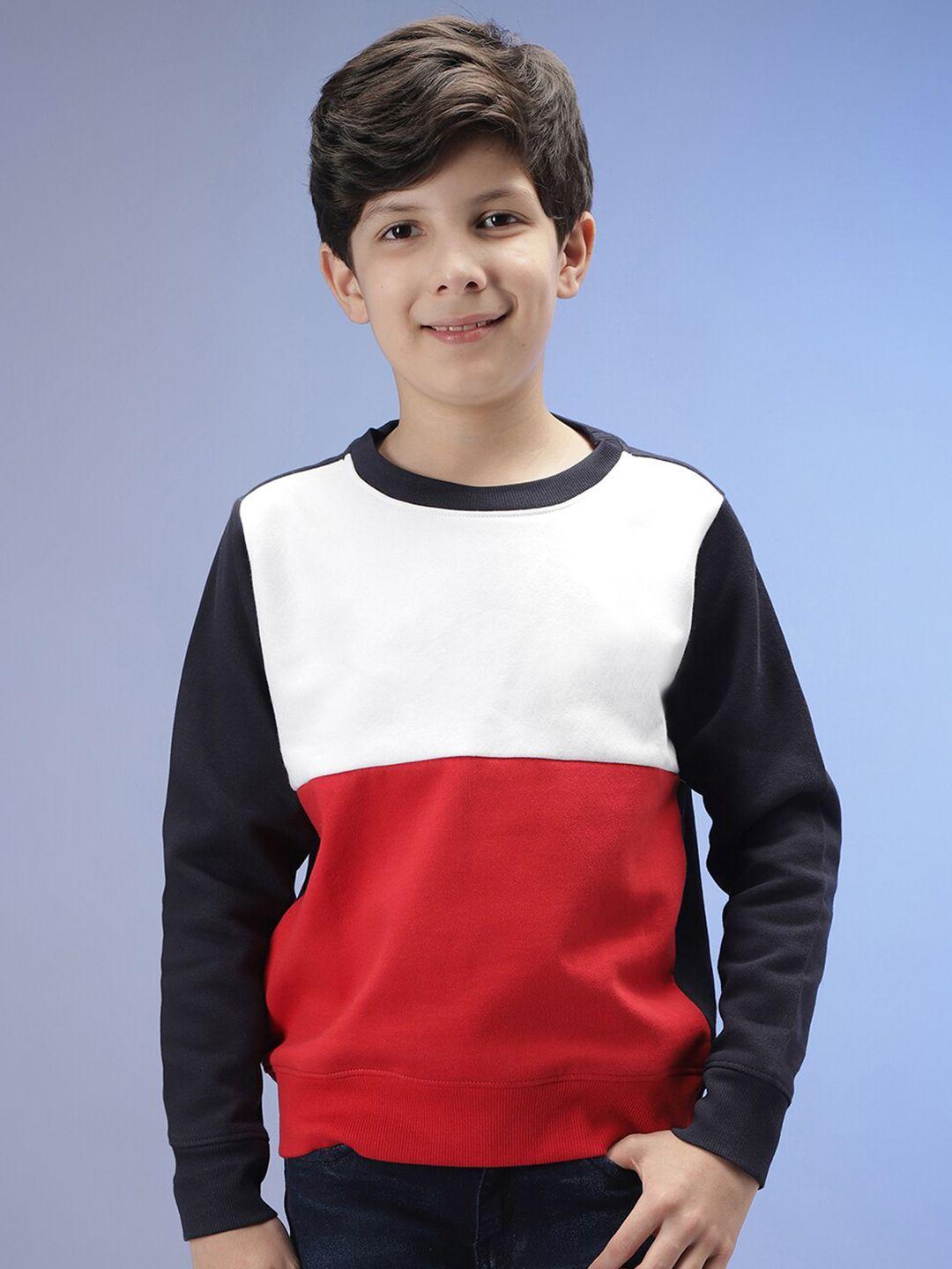 instafab boys multicoloured colourblocked sweatshirt