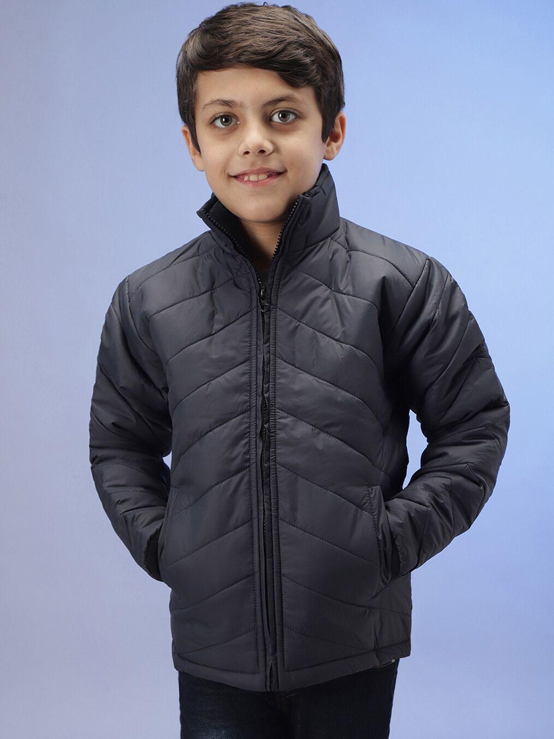 instafab boys navy blue insulator outdoor puffer jacket