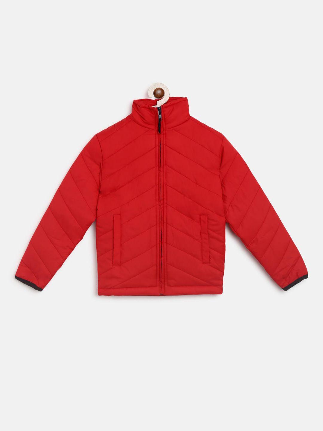 instafab boys red windcheater outdoor padded jacket