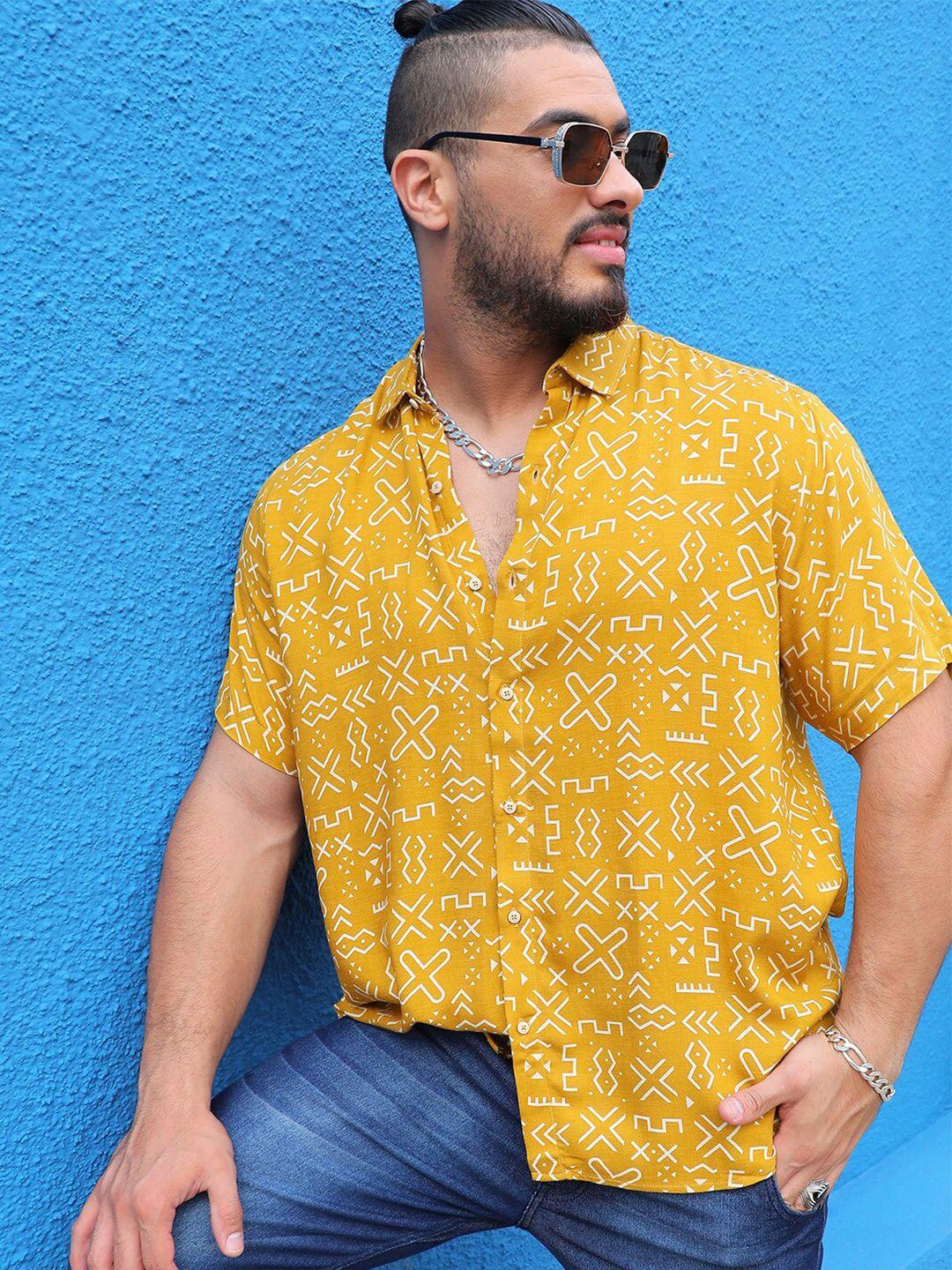 instafab plus classic aztec printed casual shirt