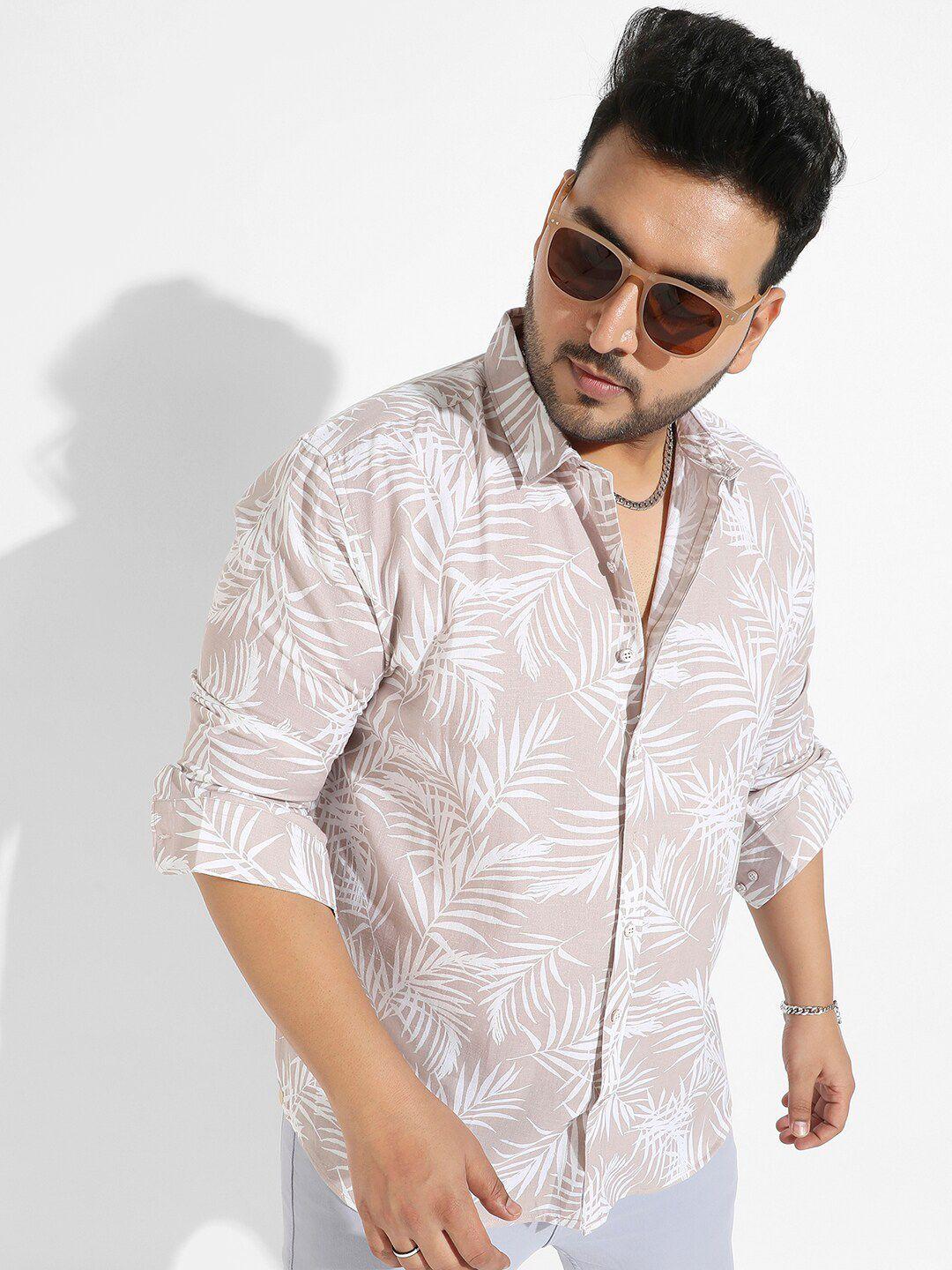 instafab plus classic floral printed casual shirt