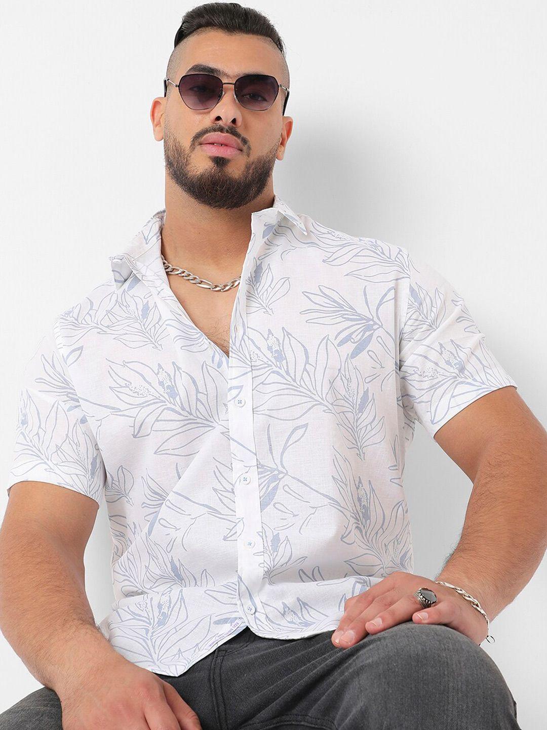 instafab plus classic floral printed casual shirt