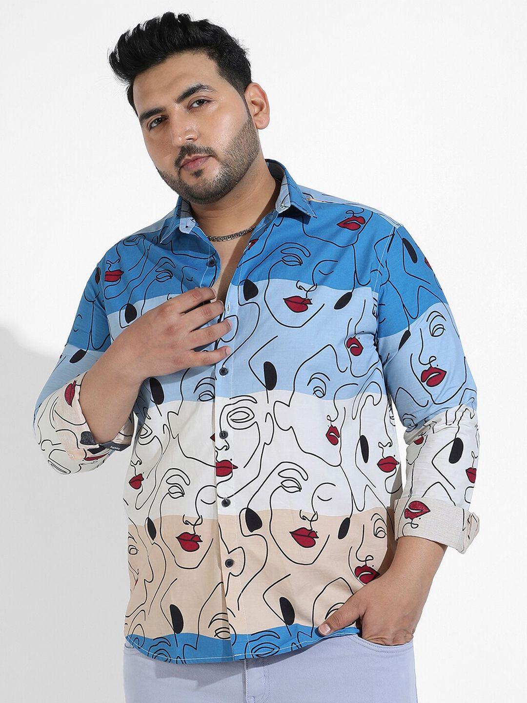 instafab plus classic opaque printed casual shirt