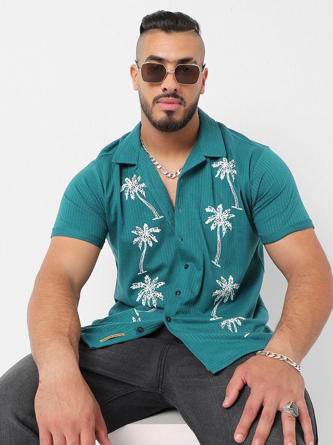 instafab plus classic tropical printed casual shirt