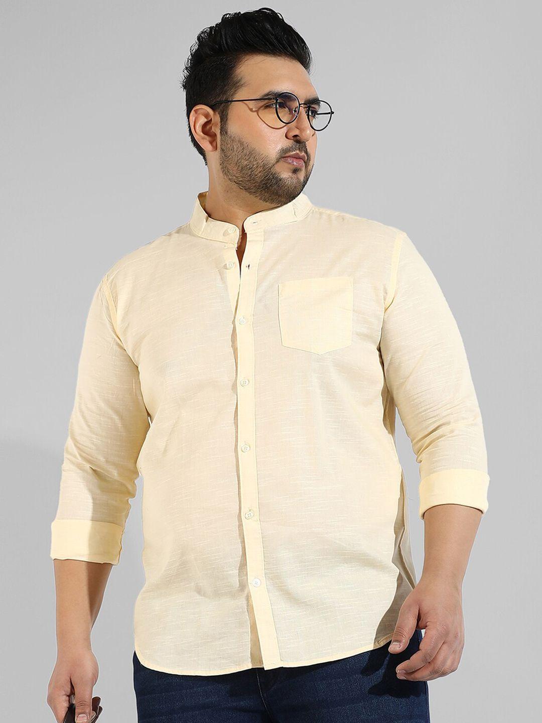 instafab plus men plus size casual cotton shirt