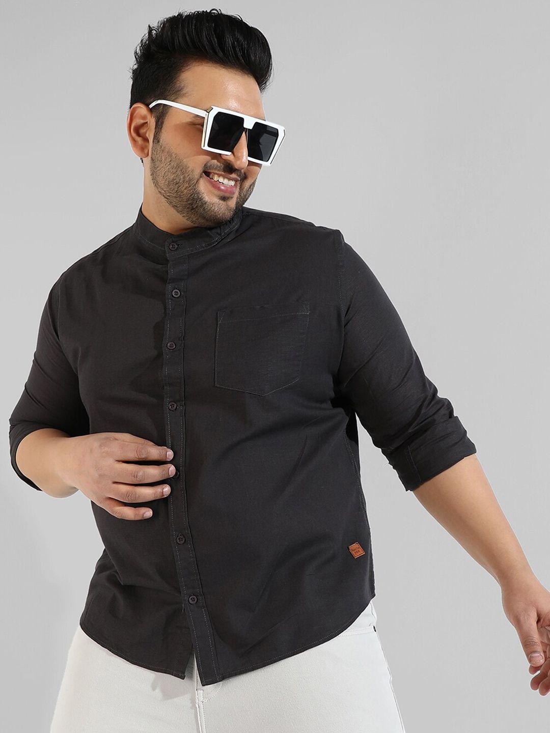 instafab plus men plus size casual cotton shirt