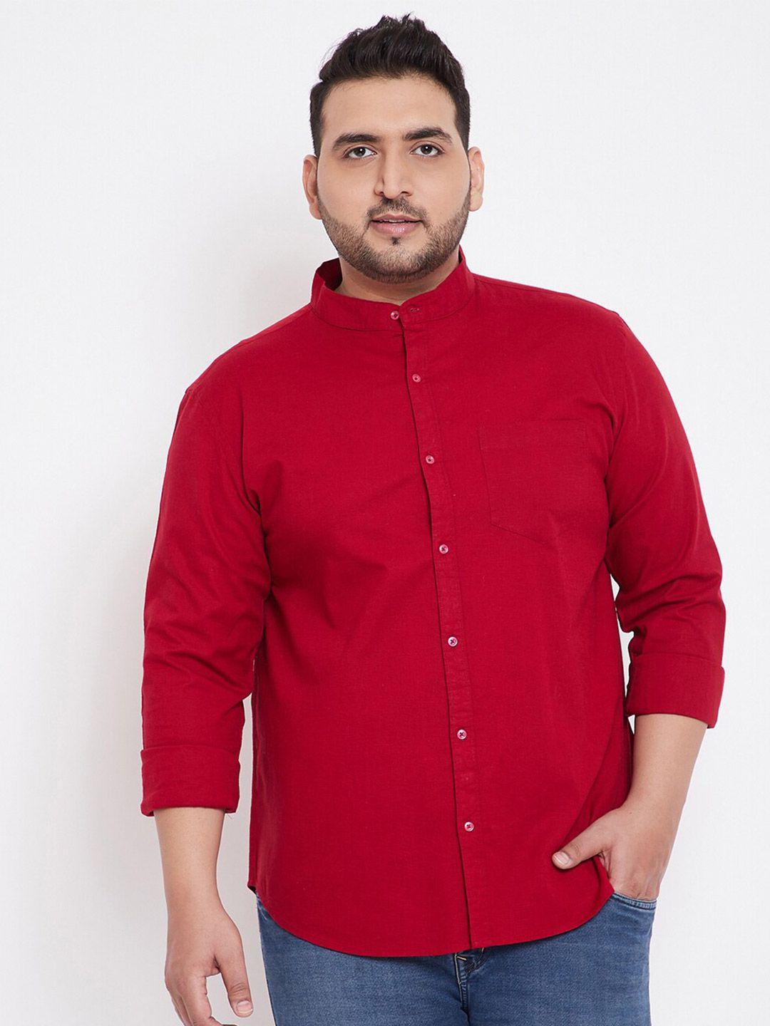 instafab plus men plus size casual shirt