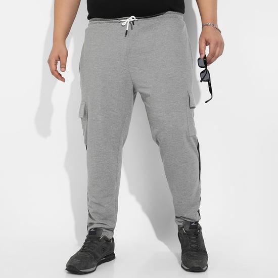 instafab plus men textured cargo joggers