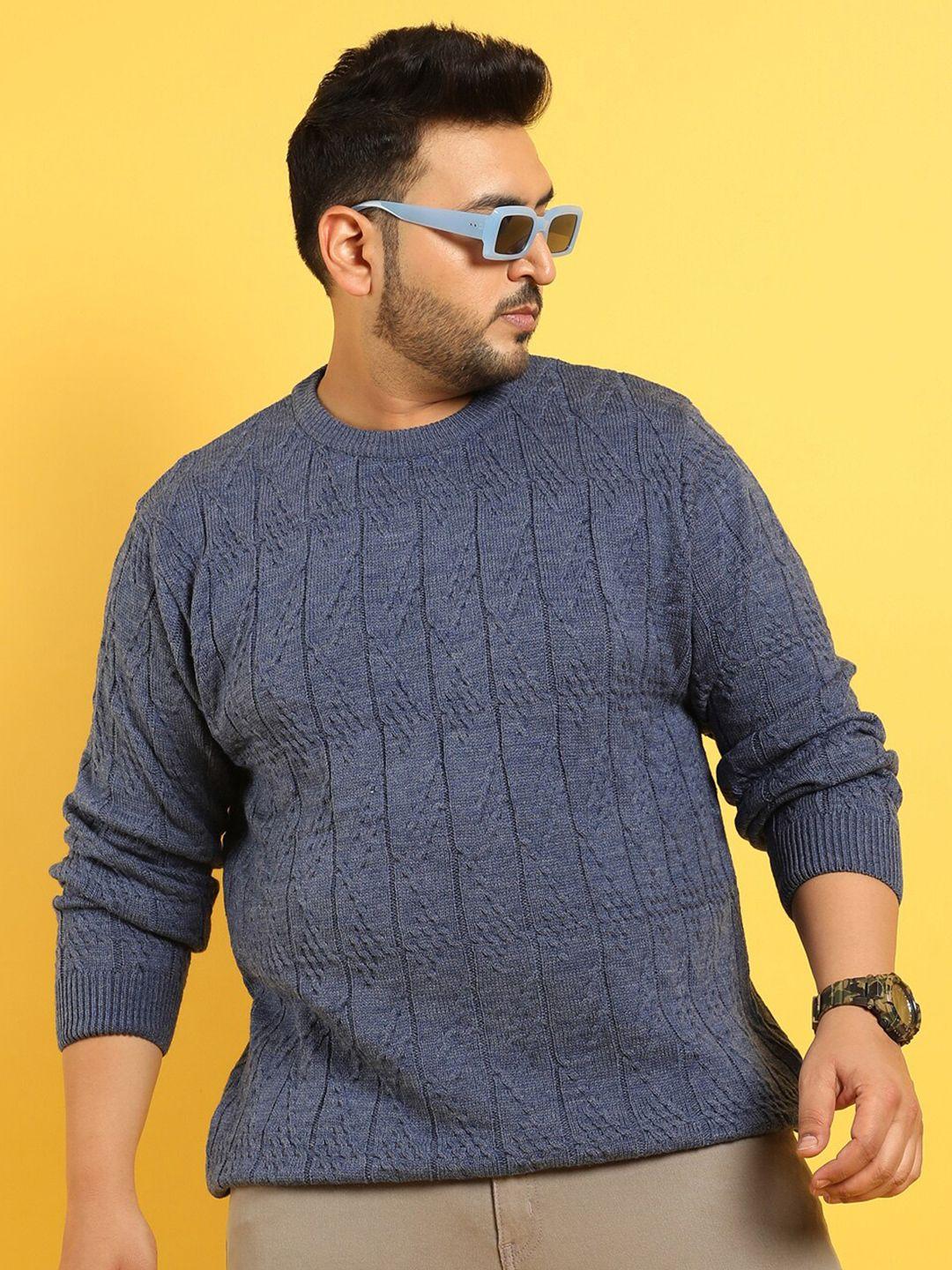 instafab plus self designed cable knitted woollen pullover sweater