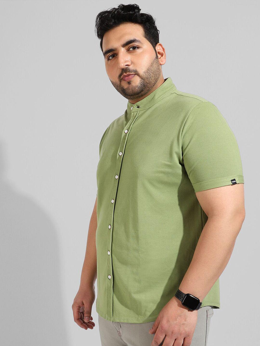 instafab plus size men casual cotton shirt