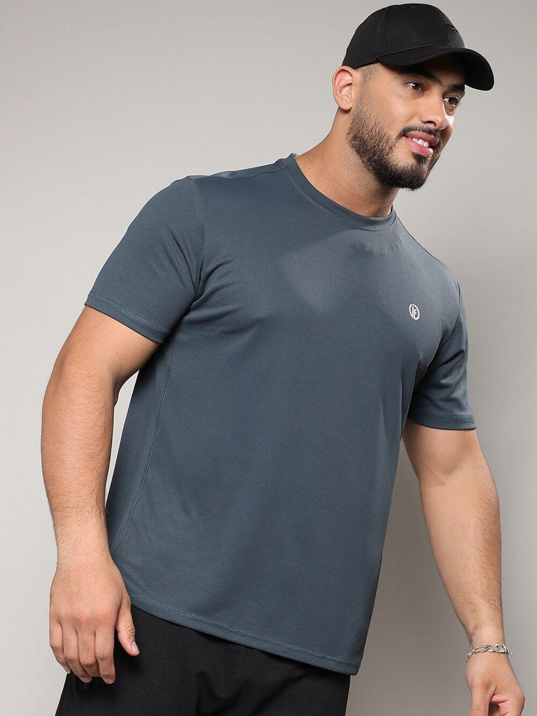 instafab plus size round neck regular fit sports t-shirt